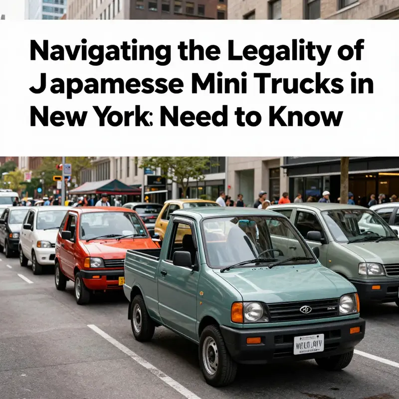 A gathering of mini truck enthusiasts in New York City displaying various models.