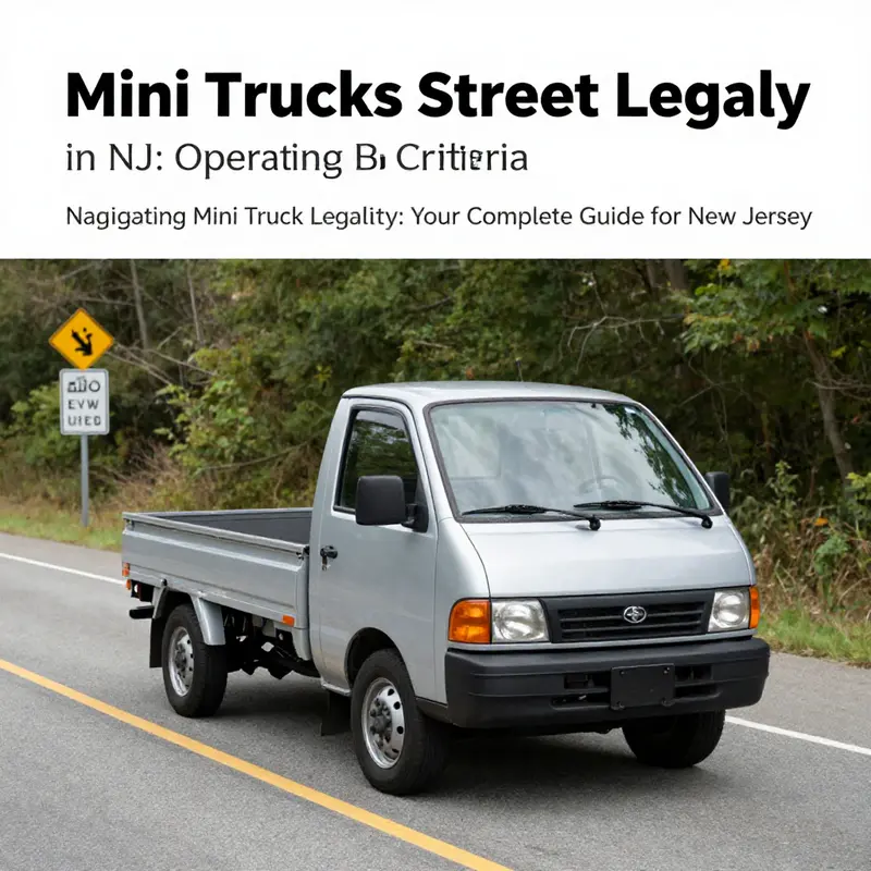 A glimpse into the regulations surrounding mini truck ownership in New Jersey.