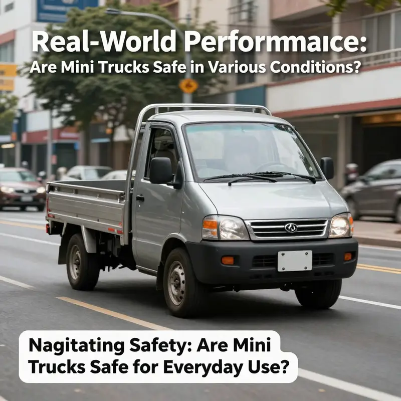 Modern mini trucks equipped with high-strength steel frameworks and reinforced structures promote occupant safety.