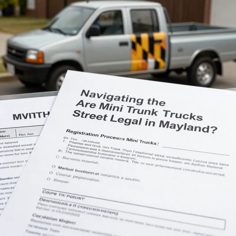Mini trucks have unique street legality considerations in Maryland.