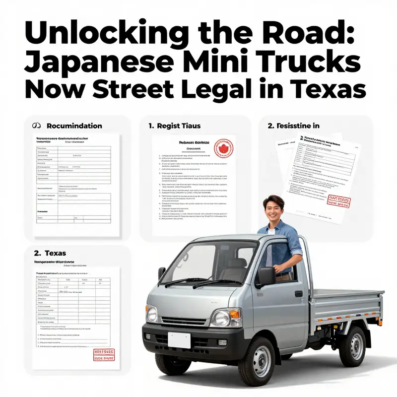 Japanese mini trucks are now part of Texas roads, following new legal regulations.