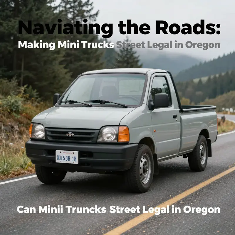 This mini truck showcases essential modifications for street legality in Oregon.