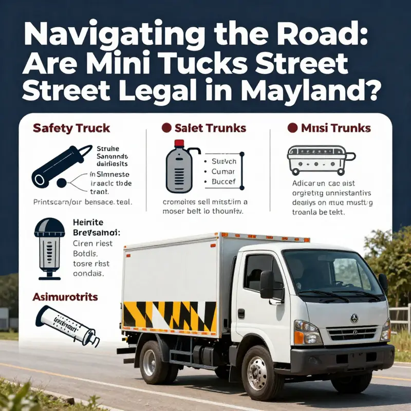 Mini trucks have unique street legality considerations in Maryland.