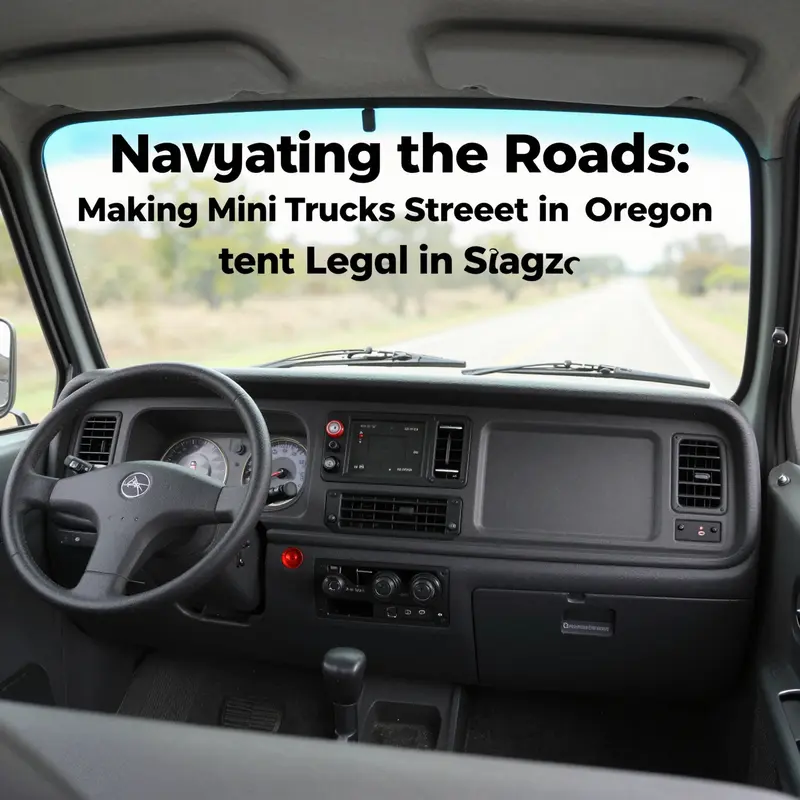 This mini truck showcases essential modifications for street legality in Oregon.