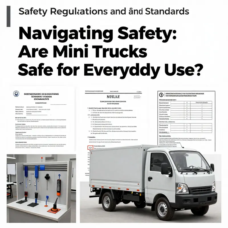 Modern mini trucks equipped with high-strength steel frameworks and reinforced structures promote occupant safety.