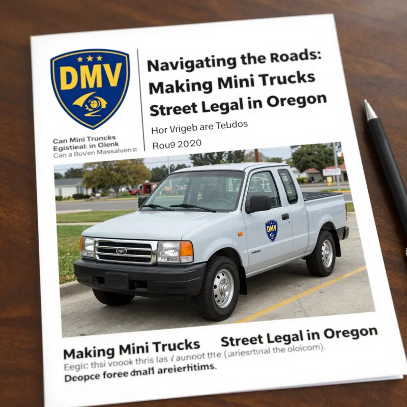 This mini truck showcases essential modifications for street legality in Oregon.