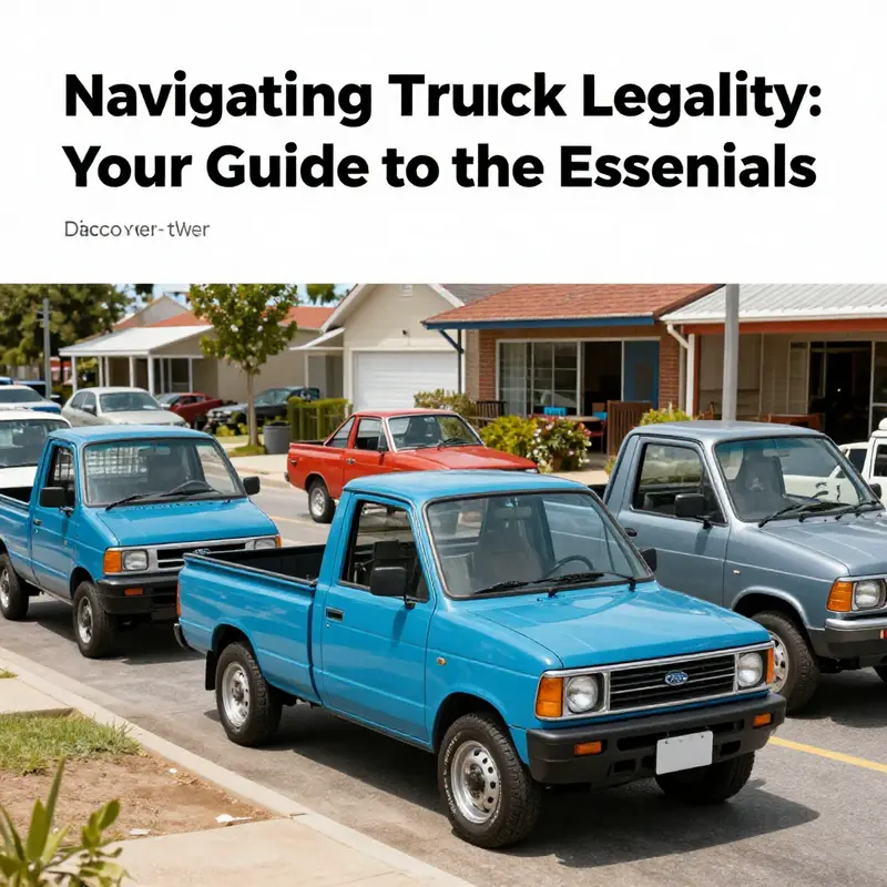 A diverse collection of mini trucks in a community showcasing their roles for business and pleasure.