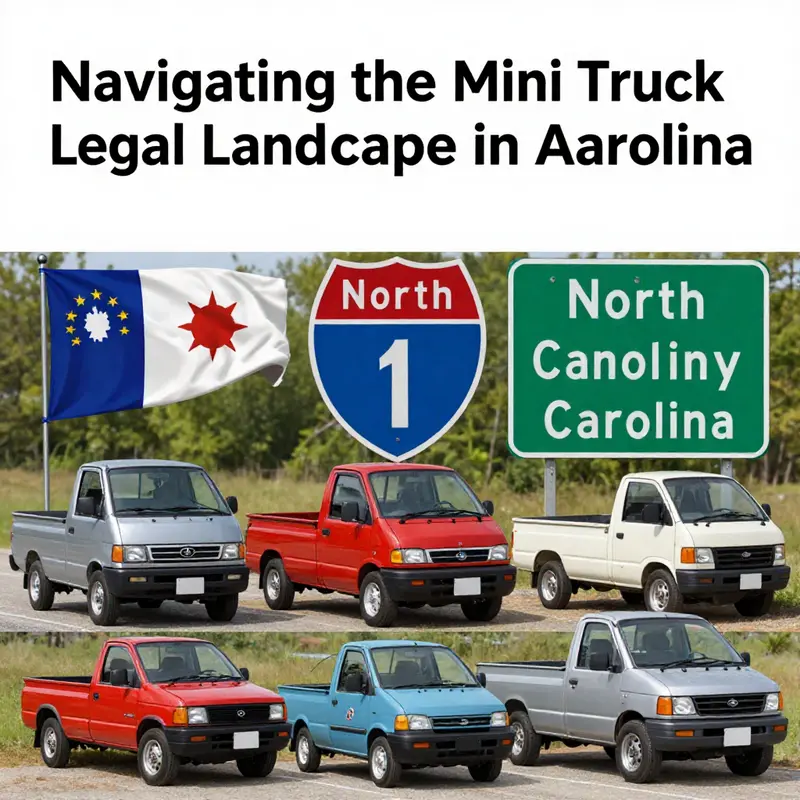 Mini trucks in North Carolina, navigating legal requirements for road use.