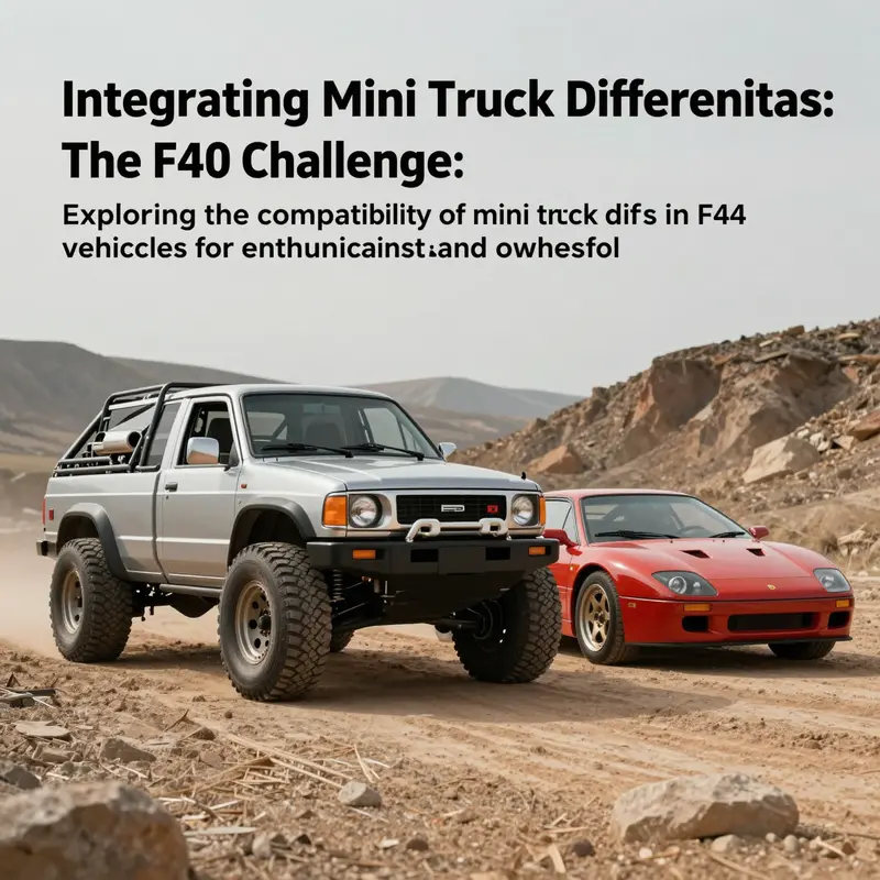An eye-catching image of a mini truck and an F40 set against a dramatic backdrop, emphasizing their differences.