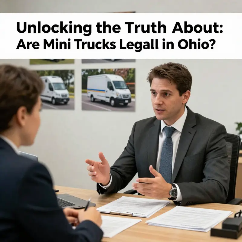 Mini trucks legally cruising through Ohio’s highways, highlighting their integration into daily life.