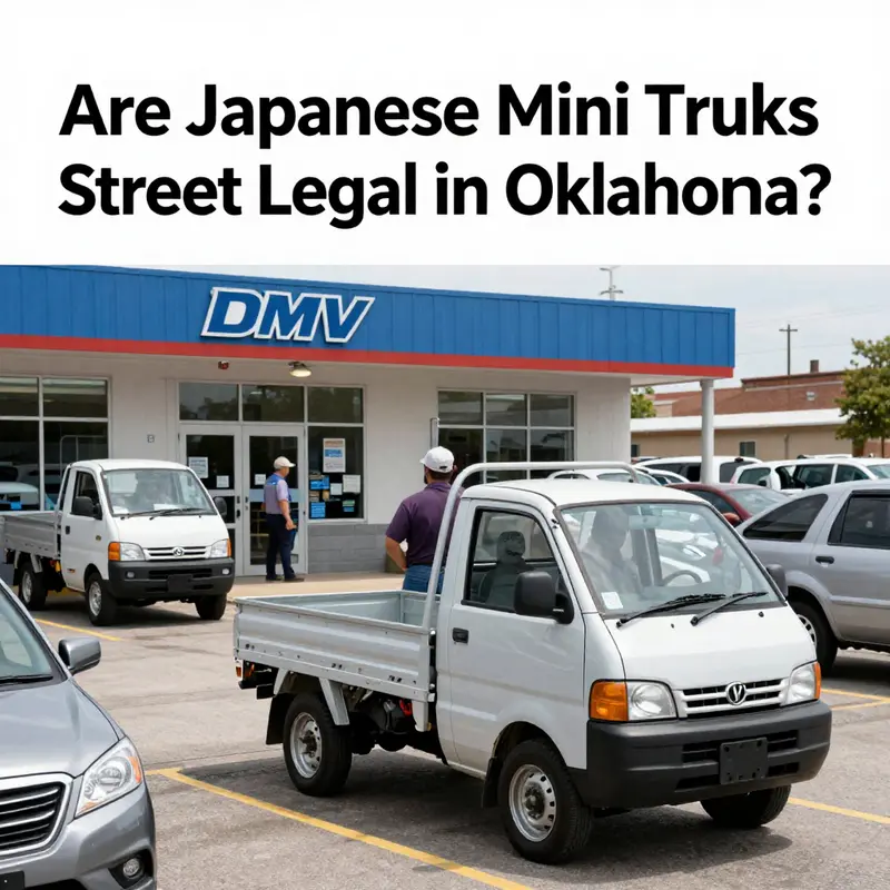 A vibrant Japanese mini truck reflecting the local ambiance of Oklahoma.