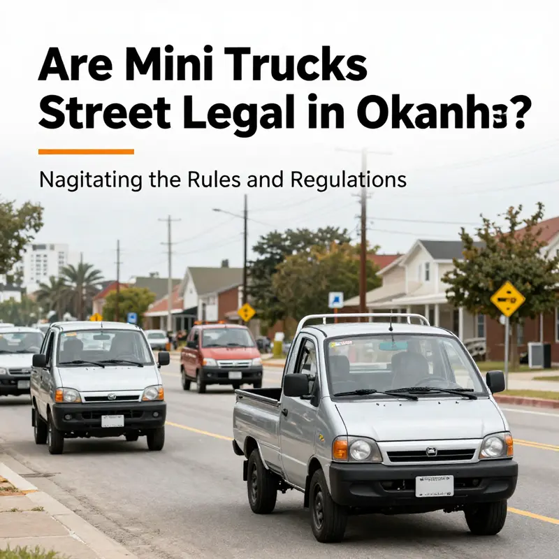 Key regulations for mini trucks to be street legal in Oklahoma.