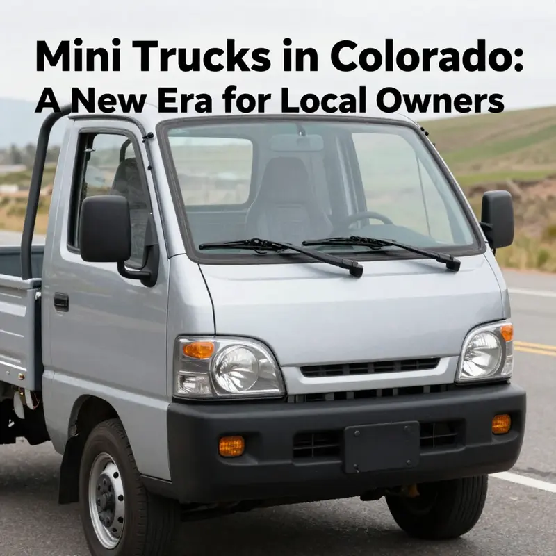 Legal status of mini trucks in Colorado, symbolized by a truck set against a stunning Colorado landscape.