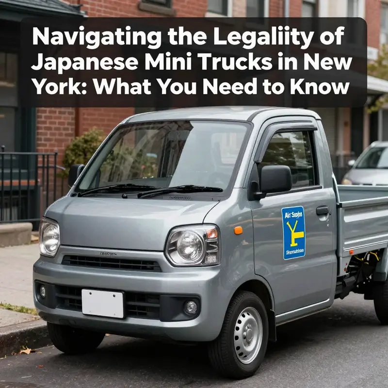 A Daihatsu Hijet in New York, emphasizing safety compliance challenges.