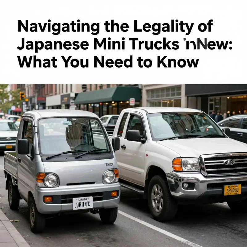 A Daihatsu Hijet in New York, emphasizing safety compliance challenges.