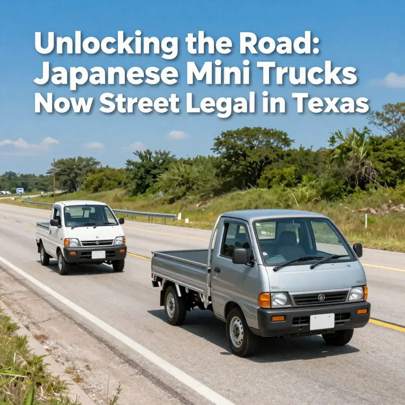 Japanese mini trucks are now part of Texas roads, following new legal regulations.