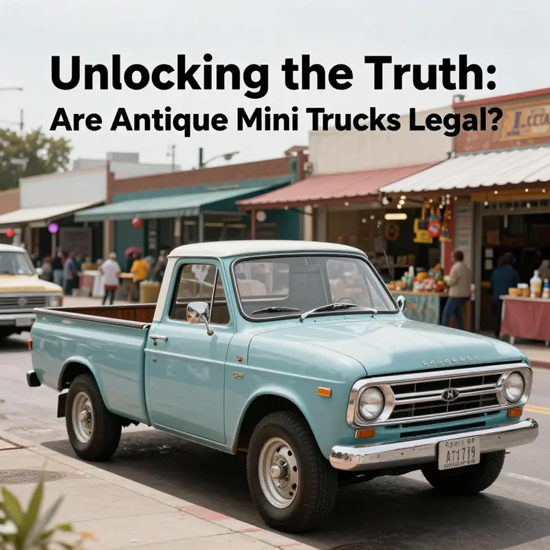 An antique mini truck blending nostalgia with contemporary urban life.