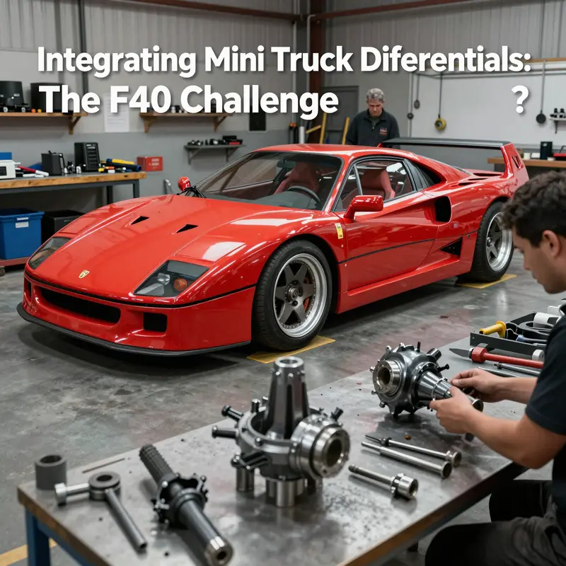 A comparison of a Mini Truck and an F40, showcasing their unique designs and platforms.
