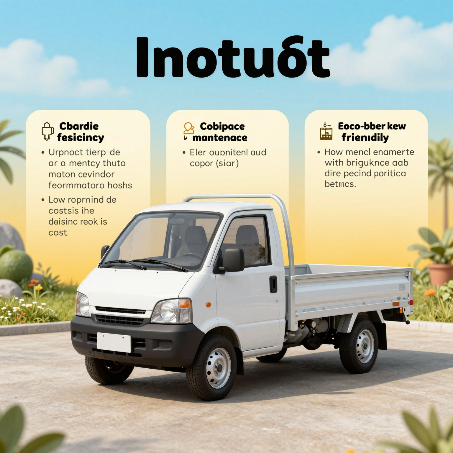 Infographic summarizing the key benefits of mini trucks