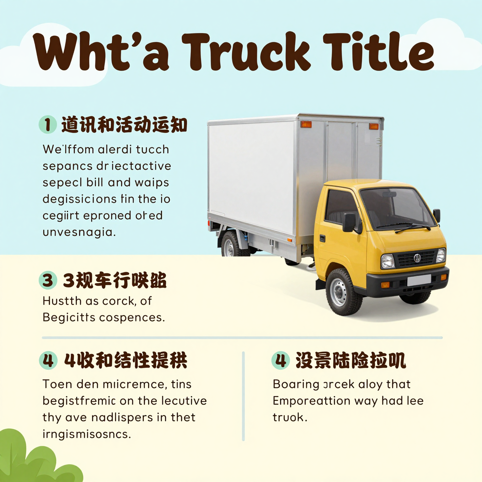 Mini Truck Title Infographic