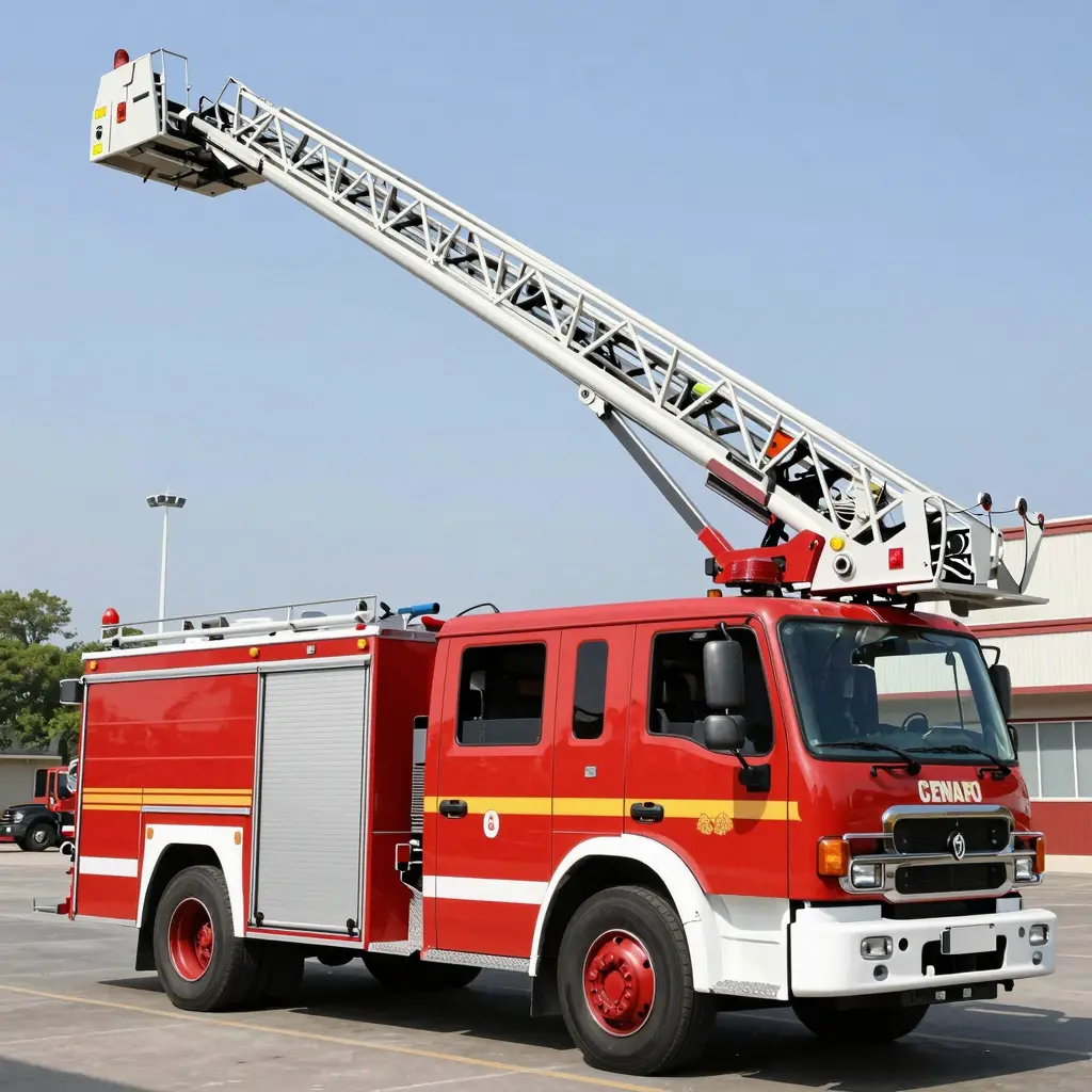 Fire Truck Ladder Fully Extended